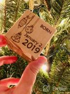 img 1 attached to Personalized Baby Block Wooden Keepsake Ornament 2022 Gift For Boy Or Girl - My First Babys Christmas Custom Engraved Newborn Infant Mom, Dad 1St Date By Glitzby review by Trey Crosland