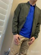 img 1 attached to Lightweight Bomber Jacket For Men: Softshell Flight Style Windbreaker With Zipper review by Dee Holt