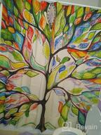 картинка 1 прикреплена к отзыву Beddinginn Colorful Trees Of Life занавеска для душа, сверхмощная, водонепроницаемая занавеска для душа, современная для декора ванной комнаты с крючками 12 шт. (Дерево жизни, 72*84 дюйма) от James Davis