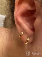 img 1 attached to 14K Gold Plated Hoop Huggie Earrings For Women & Men - Micuco Hypoallergenic Tiny Cartilage Jewelry review by Bret Wong