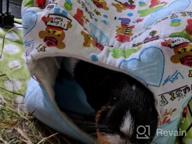 img 1 attached to Cozy Guinea Pig Hanging Bed For Healthier Sleep - Cute Hamster House And Small Animal Pet Winter Retreat In Blue review by Ricky Gilbert