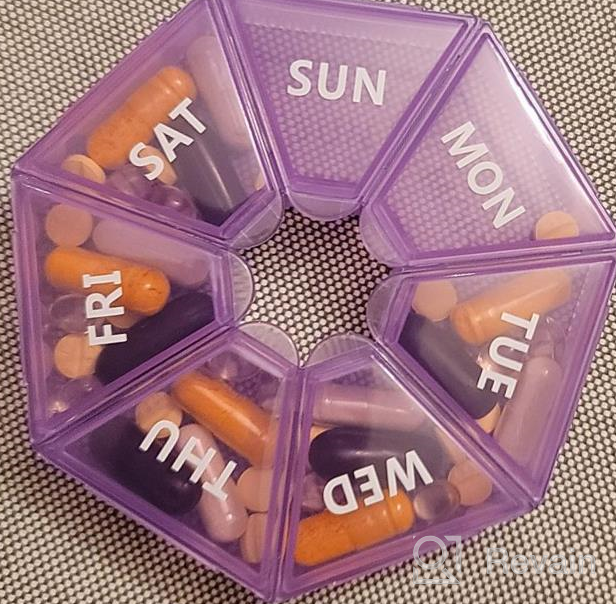 img 1 attached to Stay Organized With Extra Large 7-Sided Weekly Pill Organizer - Perfect For Vitamins, Fish Oil, And Supplements review by Adam Jauregui