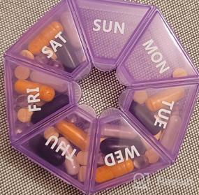 img 5 attached to Stay Organized With Extra Large 7-Sided Weekly Pill Organizer - Perfect For Vitamins, Fish Oil, And Supplements