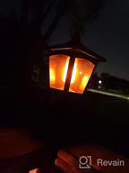 img 1 attached to Illuminate Your Outdoor Space With Flickering Flame Solar Post Flame Light And Firefly String Lights – Waterproof, 4X4, 5X5, 6X6 Options – Pack Of 2 review by Tingate Skrbec