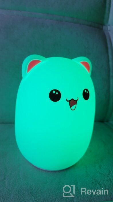 img 3 attached to USB Silicone Night Light Big Cat / Baby Silicone Night Light / Silicone Wireless Lamp / RGB Light review by Jnis Brveris ᠌