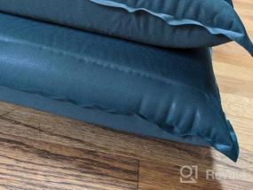 img 8 attached to Ультратолстый спальный мат из пены для любой погоды с подушкой для походов, путешествий и походов - быстро надувающийся воздухом изолированный матрас - прочный кемпинговый коврик зеленого цвета (3 дюйма)
