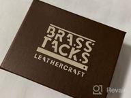 img 1 attached to BRASS TACKS Leathercraft Handmade Blocking Men's Accessories and Wallets, Card Cases & Money Organizers review by Paul Koehler