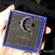 img 1 attached to Adjustable Angol Sterling Silver Crescent Moon Star Ring With 5A Cubic Zirconia For Women And Girls - Minimalist Moon Ring, Perfect Valentines Day Gift, Comes In A Gift Box review by Jamie Kamoso