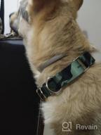 img 1 attached to Heavy Duty Martingale Dog Collar For Large Boy & Girl Dogs - Daily Use Walking, Professional Training, Double Ring Attach ID Tags/Martingale Collar/Regular Collar (Large, Green Plum Flower) review by Michael Santos