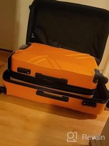img 5 attached to Наборы багажа Merax из 3 предметов ABS Расширяемый чемодан Spinner с замком TSA 20 дюймов, 24 дюйма, 28 дюймов