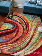 img 1 attached to Modern Splash Adja Area Rug By Home Dynamix - Runner Size 1'6" X 7'2 review by Kari Reynolds