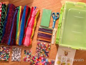 img 8 attached to X-Large Arts And Crafts Supplies Kit For Kids Ages 4-9 - FUNZBO D.I.Y Crafting Collage Set!