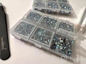 img 7 attached to 6736Pcs Hotfix AB Crystal Rhinestones For Crafts - SS6-SS30, 5 Sizes + Tweezers & Wax Pencil Kit