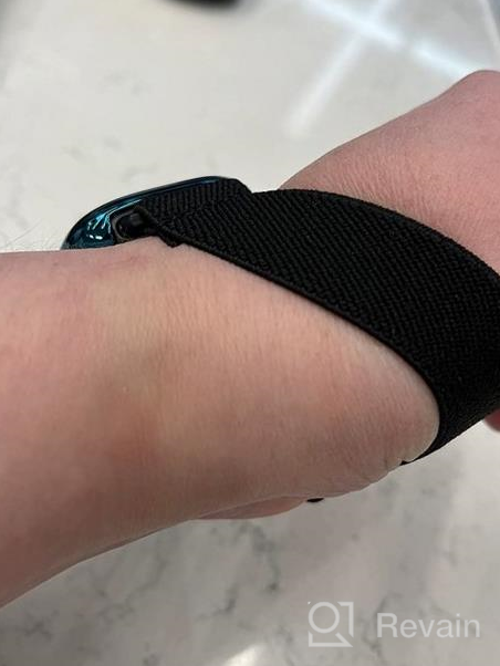 img 1 attached to Fitbit Sense/Versa 3 Bands For Women And Men - Maledan Adjustable Nylon Solo Loop Braided Sport Elastic Straps - Stretchy And Comfortable Fit For Fitbit Sense/ Versa 3 Smartwatch Bands review by Aaron Wilson