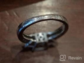 img 5 attached to Обручальное обручальное кольцо из стерлингового серебра с 3 камнями и огранкой принцессы CZ - Perfect Promise Ring для женщин, размер 4-10