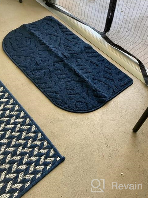 img 1 attached to SMARTAKE Non-Slip Indoor Doormat - Durable 2-Pack 18 X 30 Inches Rug With 1/4 Round Corner Design For Bathroom, Patio, Bedroom And Outdoors In Dark Grey review by Ronnie Dunn