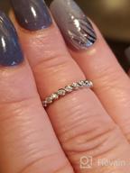 img 1 attached to 925 Sterling Silver Cubic Zirconia CZ Wedding Band Stackable Ring in Size 4-12 by Boruo review by Andrew Pickering