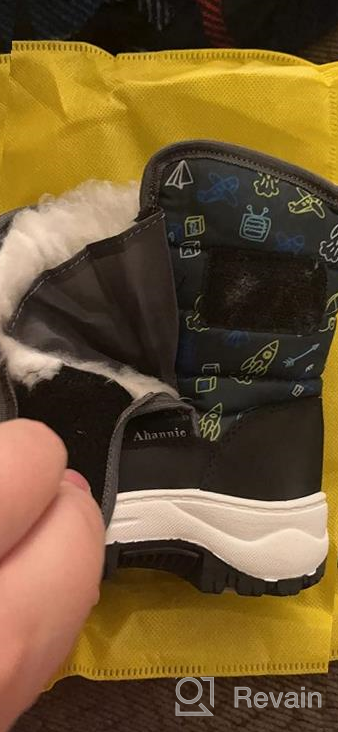 img 1 attached to 👞 Warm and Durable Ahannie Toddler Winter Insulated Outdoor Boys' Shoes and Boots: Perfect for Cold Weather Adventures review by Raymundo Miller