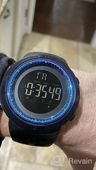 img 1 attached to Tonnier Men'S Outdoor Sports Watch: Dual Time, Stopwatch, Waterproof, LED Backlight & PU Band review by Lynn Martinez