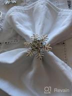 img 1 attached to 6-Pack Christmas Wreath Napkin Rings - Perfect For Holiday Table Settings, Weddings & Receptions! review by Carrie Johnson