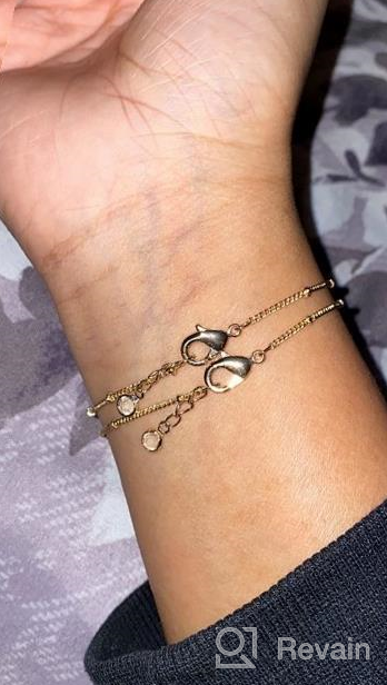 img 1 attached to 💕 Chic Initial Bracelets: Uniquely Personalized Valentines Pulseras for Girls' Jewelry review by Jennifer Vasquez