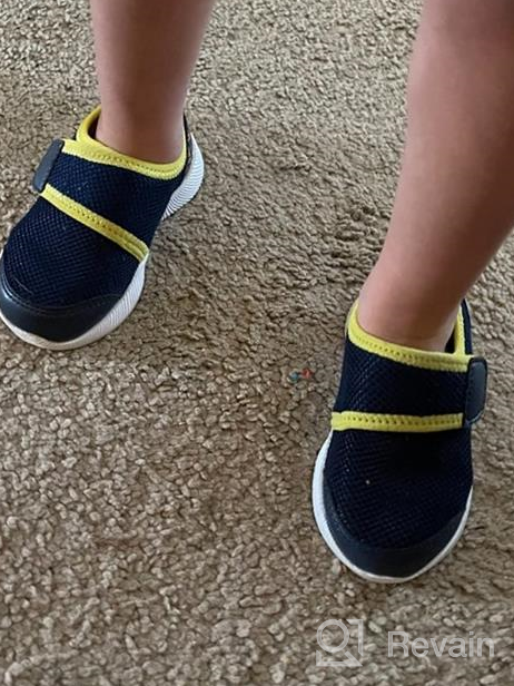 img 1 attached to Toddler Boys Girls Shoes - Slip On Sneakers for Little Kids, Athletic Breathable Mesh Running Tennis Shoes review by Ben Rodriguez