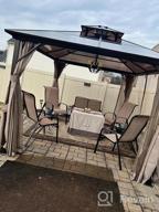 img 1 attached to 🏡 YOLENY 12'x12' Hardtop Gazebo with Polycarbonate Roof, Aluminum Frame and Curtains - Ideal Sunshade for Garden, Patio, Lawns review by James Handy