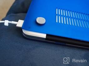 img 6 attached to Kuzy A1398 Прорезиненный жесткий чехол для нового 15,4-дюймового MacBook Pro с дисплеем Retina — алюминиевый цельный корпус — синий