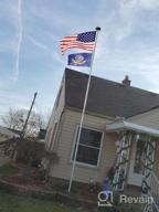 img 1 attached to 25FT Heavy Duty 16 Gauge Aluminum Flag Pole Kit With USA Flag - Perfect For Residential Or Commercial Use! review by Aaron Wood