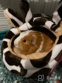 img 8 attached to Cozy Habitat Nesting Bed For Small Animals - Perfect For Guinea Pigs, Hamsters, Hedgehogs, Rats, And Chinchillas - Soft Snuggle Sack With Removable Washable Mat - Brown