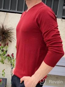 img 6 attached to Men'S Slim Fit V-Neck Pullover Sweater - Long Sleeve Knitted Casual Style