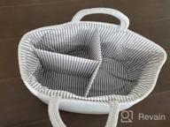 img 1 attached to Organic Rainbow Rope Diaper Caddy: Nursery Storage Basket And Organizer For Baby Diapers, Ideal For Rainbow-Themed Decor And Baby Baskets review by Larry Allen