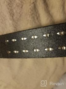 img 5 attached to Black Leather Studs Silver Accents