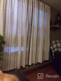img 7 attached to Bohemian Farmhouse Style: ARTBECK Tassel Curtains With Semi-Blackout Print For Trendy Window Dressing