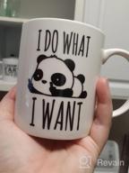 img 1 attached to LOZACHE I Do What I Want Funny Coffee Mug Cute Panda Middle Finger Beer Cup 11Oz, Funny Gag Gift Ideas White Elephant For Adults Men Women Friends Coworkers Boyfriend Girlfriend Wife Husband review by Justin Larjin
