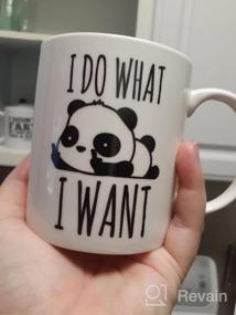 img 6 attached to LOZACHE I Do What I Want Funny Coffee Mug Cute Panda Middle Finger Beer Cup 11Oz, Funny Gag Gift Ideas White Elephant For Adults Men Women Friends Coworkers Boyfriend Girlfriend Wife Husband