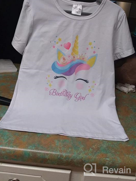 img 1 attached to Ultra Unicorn Birthday Short Sleeve T Shirt 🦄 - Stylish Girls' Clothing in Tops, Tees & Blouses! review by Jennifer Scott