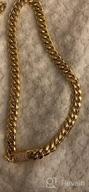 img 1 attached to 💎 Stylish WinTrend 18K Gold Stainless Steel Hip Hop Miami Curb Chains with Bling Bling Cubic Zirconia Iced-Out Clasp for Men - Available in Multiple Sizes and Lengths! review by Christopher Shavers