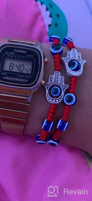 img 1 attached to 6 Pieces Evil Eye/Hamsa Hand Kabbalah String Bracelets for Women Men Boys Girls, Handmade Red Black Blue Braided String Bracelets, Amulet Bracelet for Protection and Good Luck review by Chris Budenski