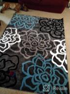 img 1 attached to Modern Abstract Floral Soft Area Rug With Easy Maintenance For Home And Office - 5' 3" X 7' 3," Ideal For Living Room, Bedroom, And Kitchen Decor In Elegant Gray Shade. review by Noe Spooner