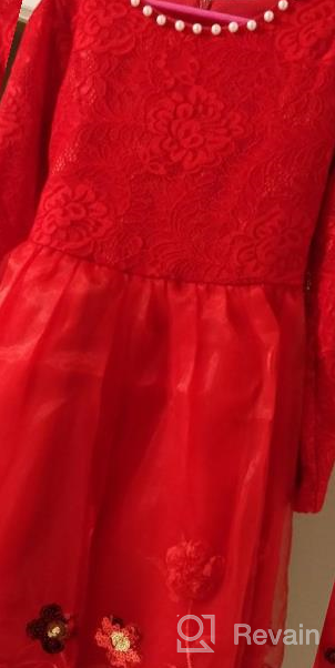 img 1 attached to 👗 Girls' Clothing for Toddler Christmas Wedding Birthday Dresses review by Jesse Bailey