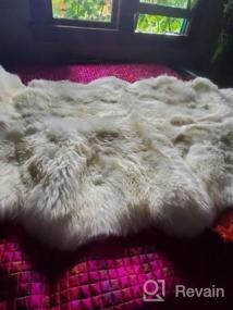 img 7 attached to Luxury New Zealand Sheepskin Rug: Soft Fur For Bedroom, Living Room & Motorcycle Seat Cover