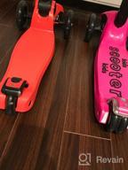 img 1 attached to 🛴 Adjustable Height Kick Scooters for Kids Ages 3-5 (Suitable for 2-12 Year Old) - Foldable, Removable Seat, LED Light Wheels, Rear Brake, Wide Standing Board - Perfect for Outdoor Activities - Boys/Girls Scooter review by Dana Schmidt