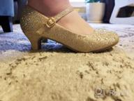 img 1 attached to Girls' Sparkling Rhinestone 💎 Glitter Pumps - Size 13 Shoes review by Marisela Hernandez