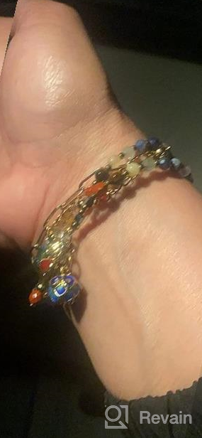img 1 attached to Women'S 8Mm Chakra Bracelet With 7 Healing Stones - Anxiety Relief, Meditation, Yoga Gemstone Jewelry review by Marina Perez