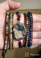 img 1 attached to 🌿 Boho Chic: Handmade Imperial Jasper Bracelet with Natural Stones and Crystal Hematite review by Chad Blanchet