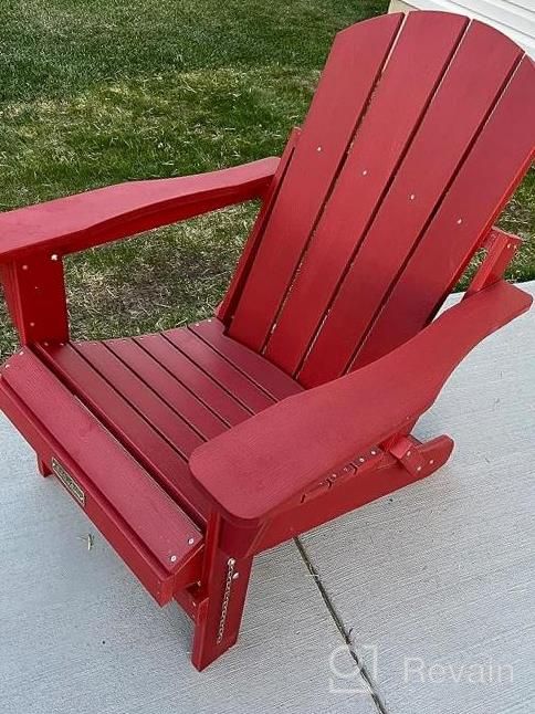 img 1 attached to Relax In Style With The SERWALL Oversized Folding Adirondack Chair - Perfect For Your Outdoor Living Space! review by Misty Myers