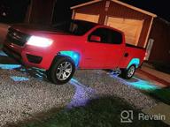 img 1 attached to Auxbeam RGB LED Rock Light Kit With Bluetooth APP Control, 4 Pods Multicolor Underglow Lights For Trucks ATV UTV Off Road SUV RZR Boat Motorcycle Waterproof review by Jason Peterson