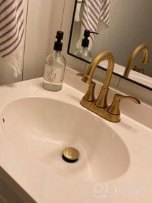 img 8 attached to 🚰 TRUSTMI Brushed Gold Bathroom Faucet: 2 Handle Lavatory Sink Faucet with Pop Up Drain and Water Supply Lines