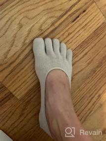 img 6 attached to Women'S No Show Toe Socks: Five Finger Invisible Liner Boat Running Cotton Crew Ankle Sock